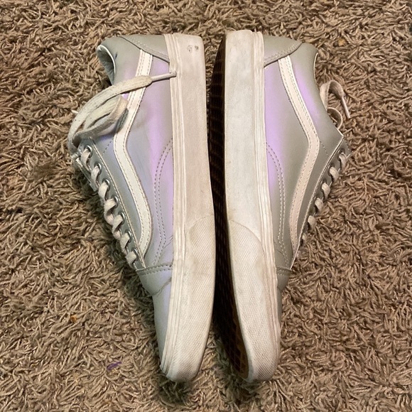 ❤️VANS Old Skool Muted Metallic Violet Grey Skate Shoes - Picture 3 of 7